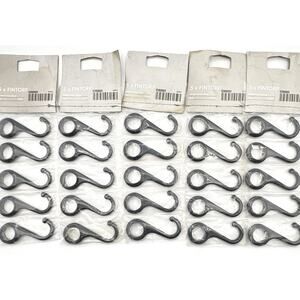 Ikea Fintorp Hooks Lot of 25 Black 2 3/4" Carina Bergs 402.019.02 Hangers New